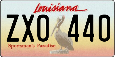 LA license plate ZXO440