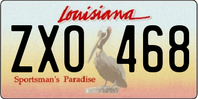 LA license plate ZXO468
