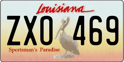 LA license plate ZXO469