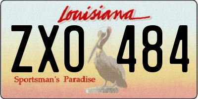 LA license plate ZXO484