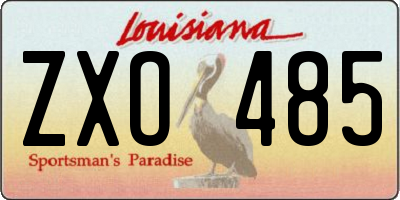 LA license plate ZXO485