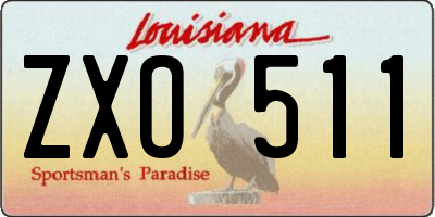 LA license plate ZXO511