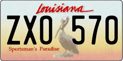 LA license plate ZXO570