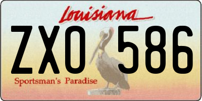 LA license plate ZXO586