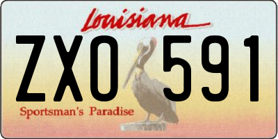 LA license plate ZXO591