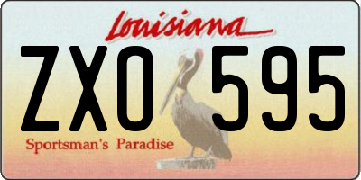 LA license plate ZXO595