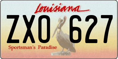 LA license plate ZXO627