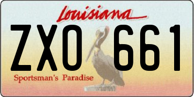 LA license plate ZXO661