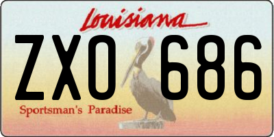 LA license plate ZXO686