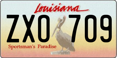 LA license plate ZXO709