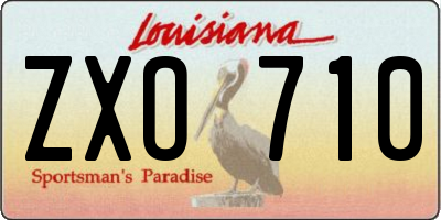 LA license plate ZXO710