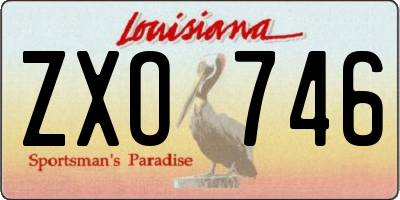 LA license plate ZXO746