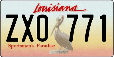 LA license plate ZXO771