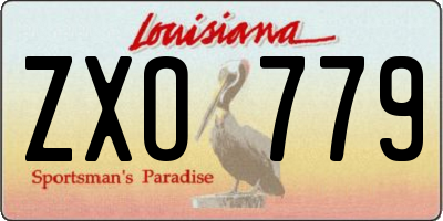 LA license plate ZXO779