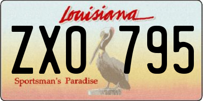LA license plate ZXO795