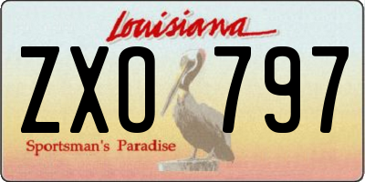 LA license plate ZXO797