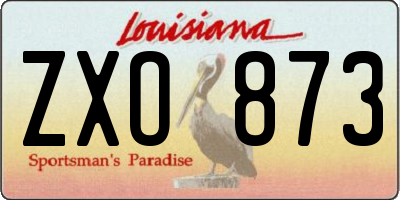 LA license plate ZXO873
