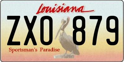 LA license plate ZXO879