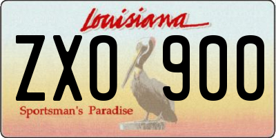 LA license plate ZXO900