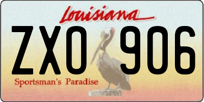 LA license plate ZXO906