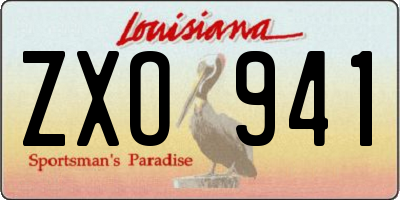 LA license plate ZXO941