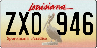 LA license plate ZXO946