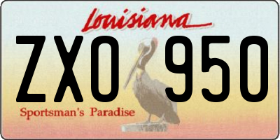 LA license plate ZXO950