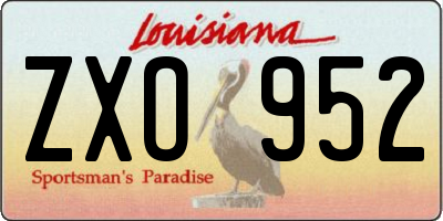 LA license plate ZXO952