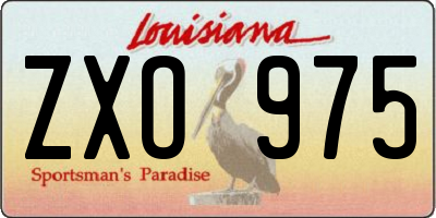 LA license plate ZXO975