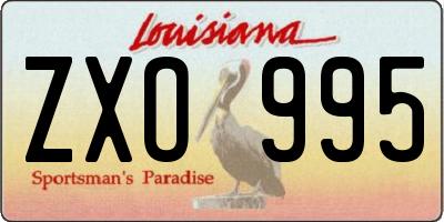 LA license plate ZXO995