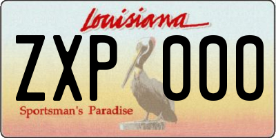 LA license plate ZXP000