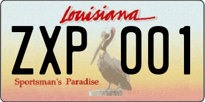 LA license plate ZXP001