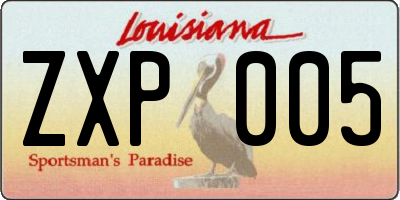 LA license plate ZXP005