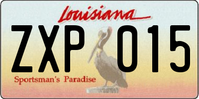 LA license plate ZXP015