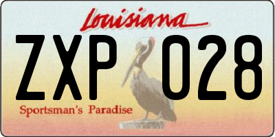 LA license plate ZXP028