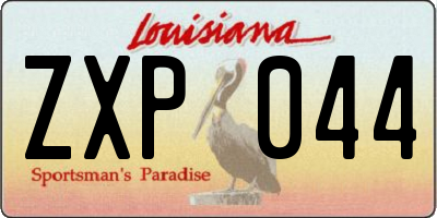 LA license plate ZXP044