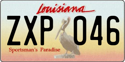 LA license plate ZXP046