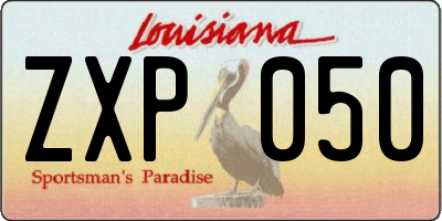 LA license plate ZXP050