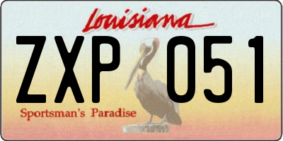 LA license plate ZXP051