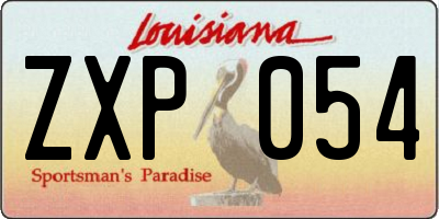 LA license plate ZXP054