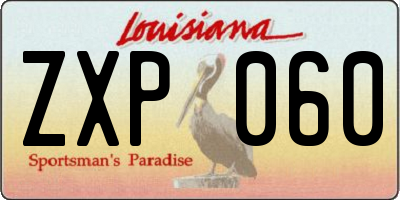 LA license plate ZXP060