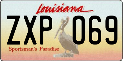 LA license plate ZXP069