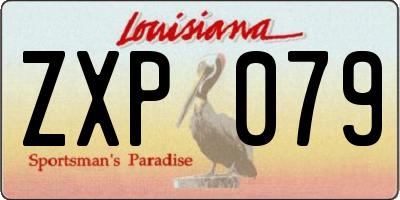 LA license plate ZXP079