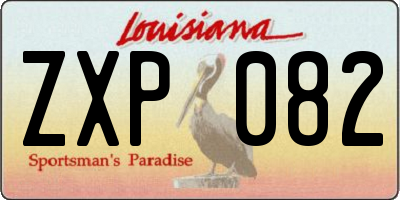 LA license plate ZXP082