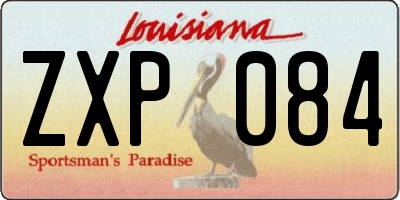 LA license plate ZXP084