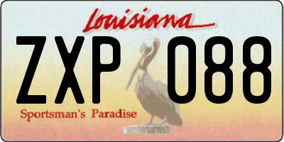 LA license plate ZXP088