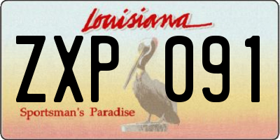LA license plate ZXP091