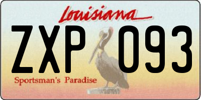 LA license plate ZXP093
