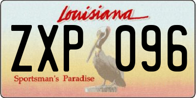 LA license plate ZXP096