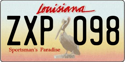 LA license plate ZXP098